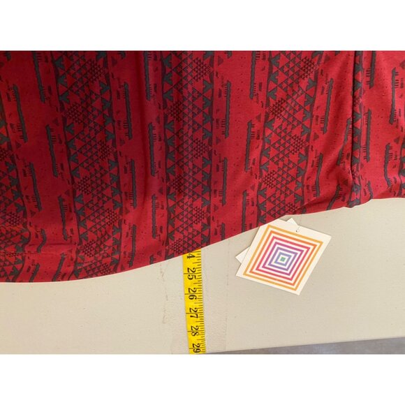 NWT Red & Black Geometric Print Maxi Skirt 3XL - Picture 9 of 10